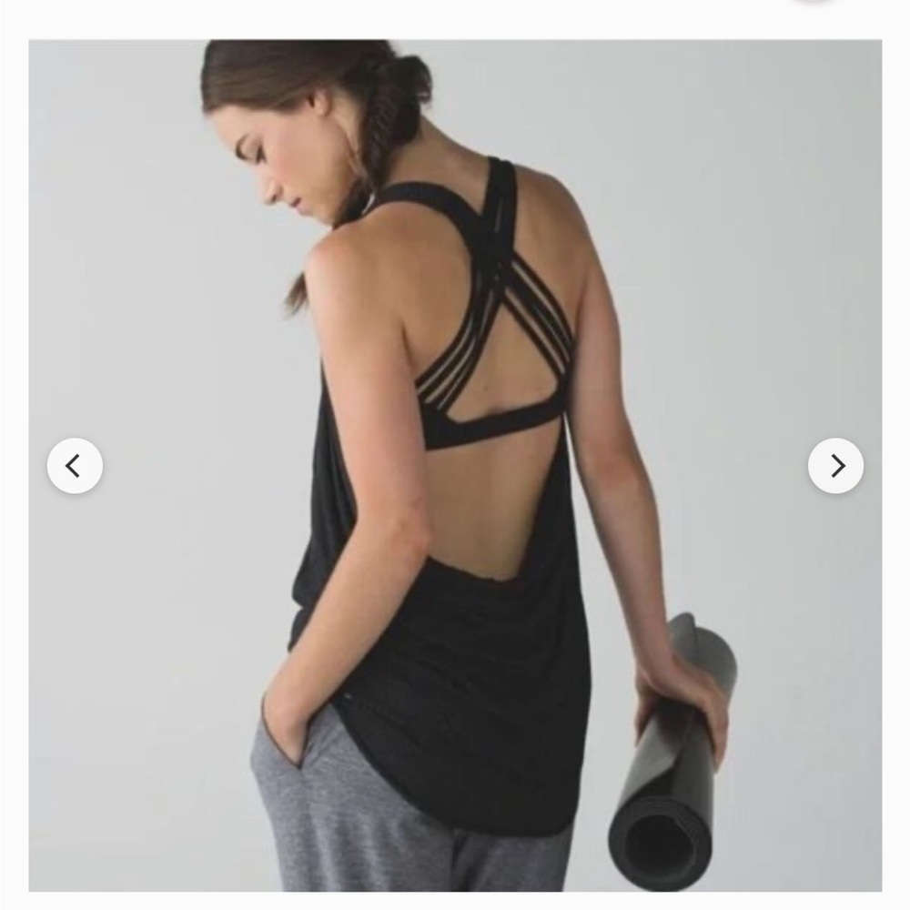 Lululemon Free to Be Wild Tank - Heather gray and black, size 6